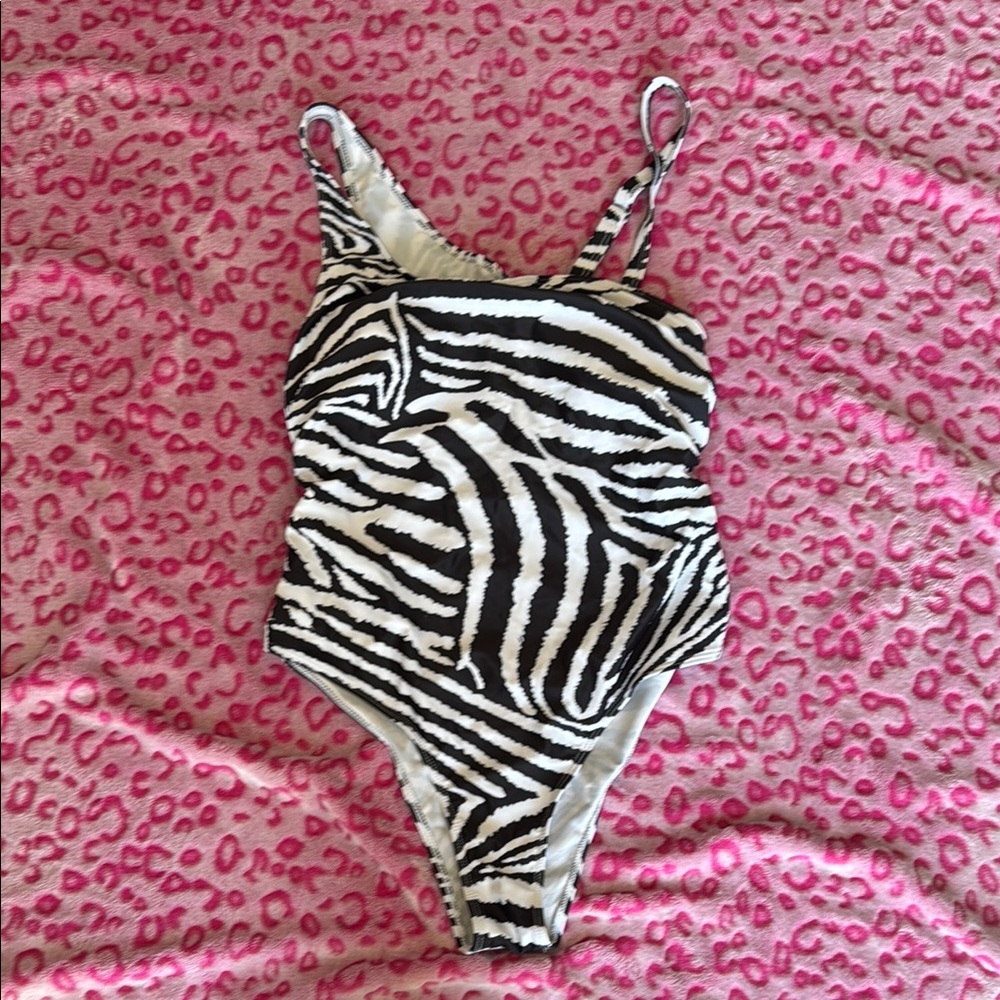 Zebra Print One-Piece Swimsuit
